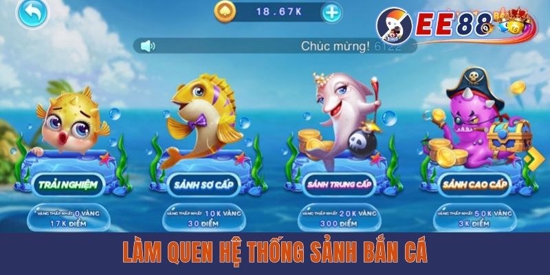 Khám phá hệ thống sảnh chơi trong bắn cá hải vương